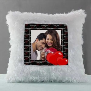 Custom Photo Square Fur Pillow