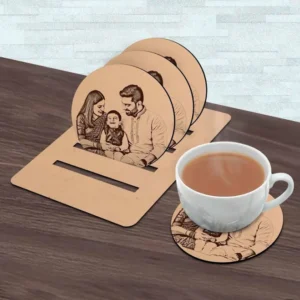 Customized Round Shape Wooden Tea Coaster